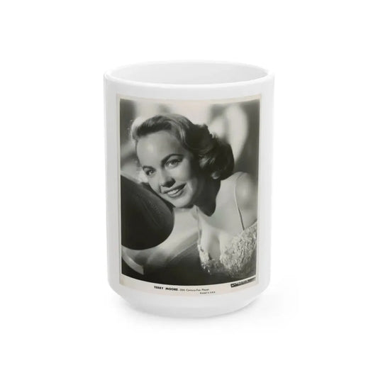 Terry Moore #666 (Vintage Female Icon) White Coffee Mug 15oz - Go Mug Yourself