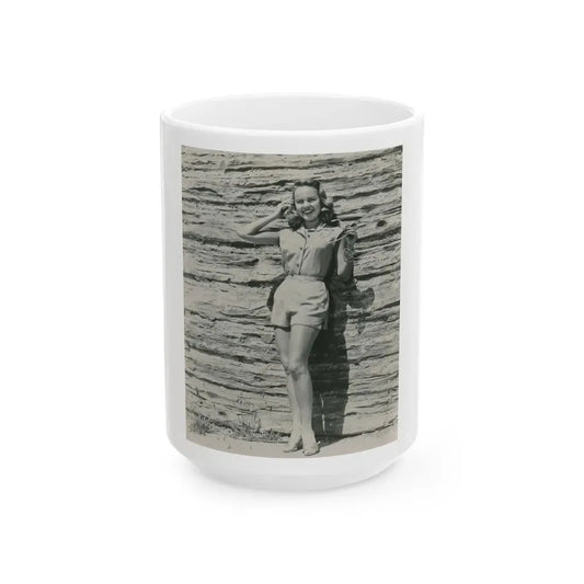 Terry Moore #668 (Vintage Female Icon) White Coffee Mug 15oz - Go Mug Yourself