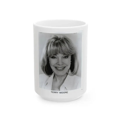 Terry Moore #670 (Vintage Female Icon) White Coffee Mug 15oz - Go Mug Yourself