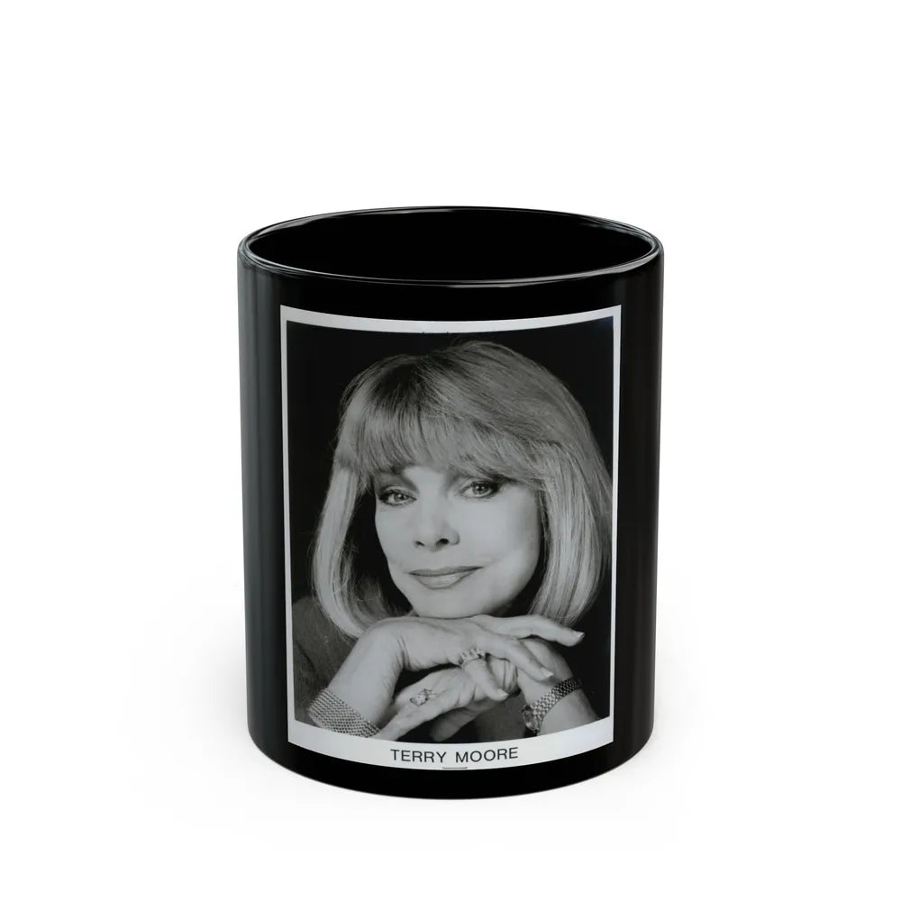 Terry Moore #671 (Vintage Female Icon) Black Coffee Mug-11oz-Go Mug Yourself