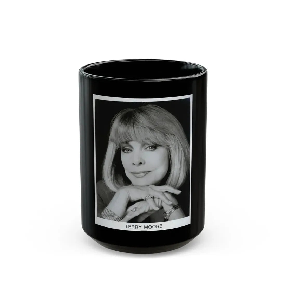 Terry Moore #671 (Vintage Female Icon) Black Coffee Mug 15oz - Go Mug Yourself