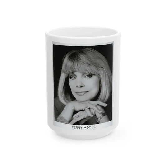 Terry Moore #671 (Vintage Female Icon) White Coffee Mug 15oz - Go Mug Yourself