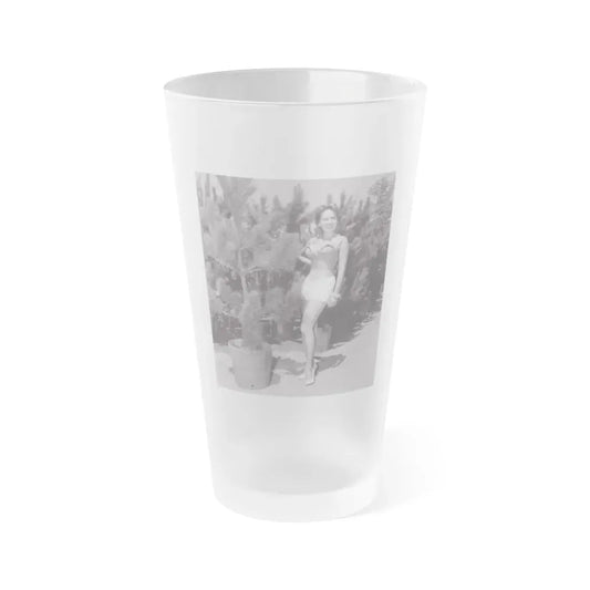 Terry Moore #676 (Vintage Female Icon) Frosted Pint Glass 16oz 16oz Frosted - Go Mug Yourself