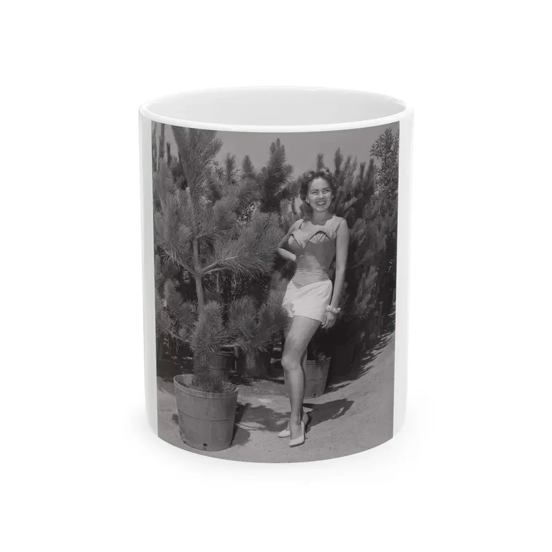 Terry Moore #676 (Vintage Female Icon) White Coffee Mug 11oz - Go Mug Yourself