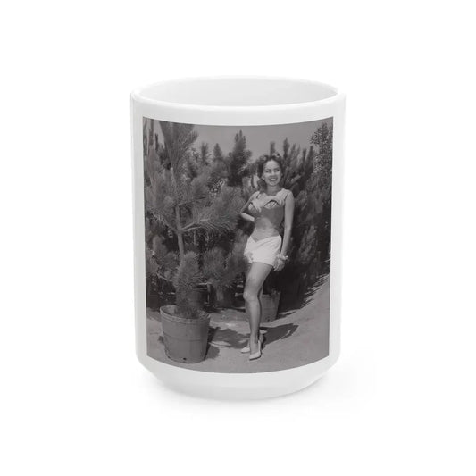 Terry Moore #676 (Vintage Female Icon) White Coffee Mug 15oz - Go Mug Yourself