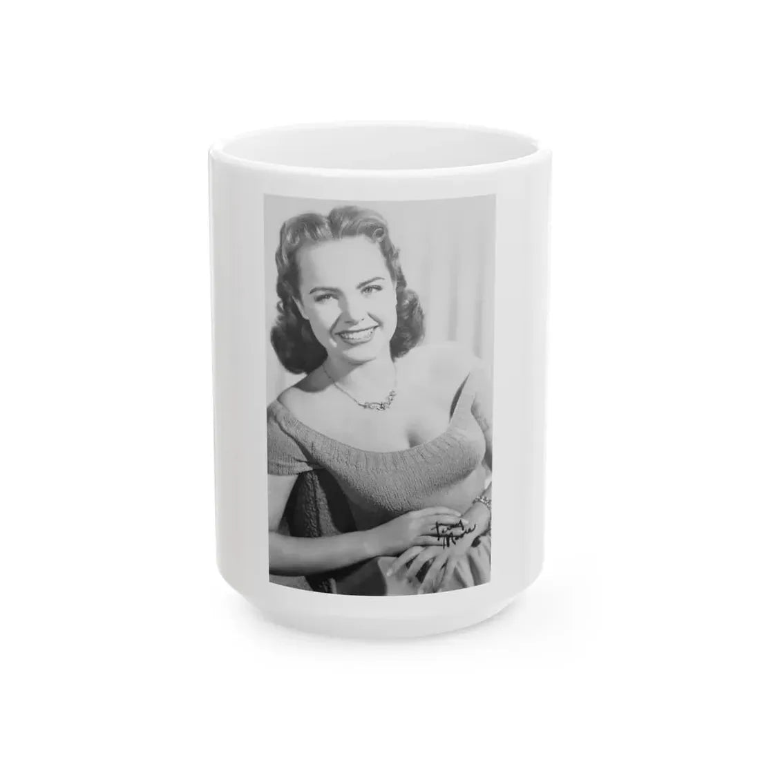 Terry Moore #682 (Vintage Female Icon) White Coffee Mug 15oz - Go Mug Yourself
