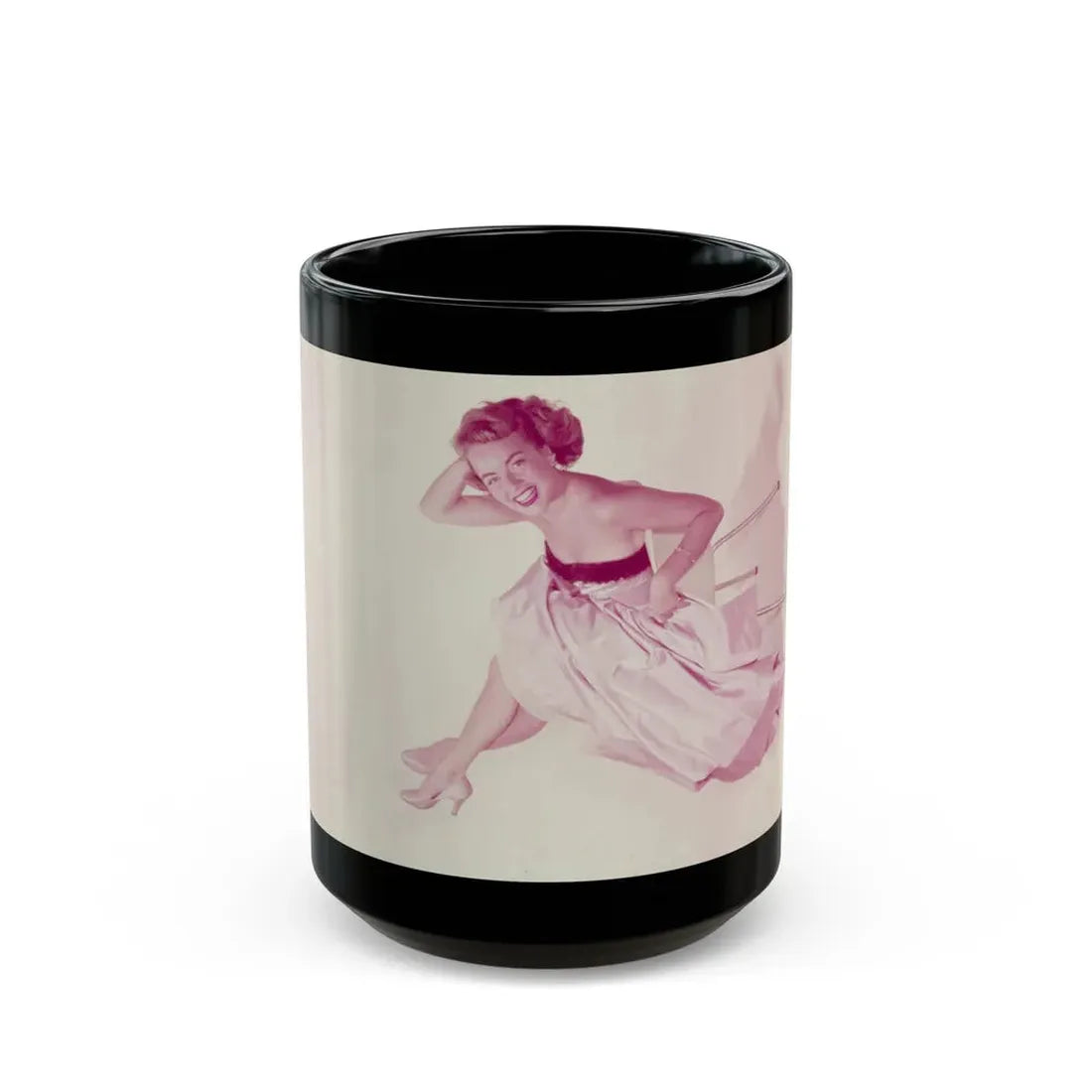 Terry Moore #684 (Vintage Female Icon) Black Coffee Mug 15oz - Go Mug Yourself