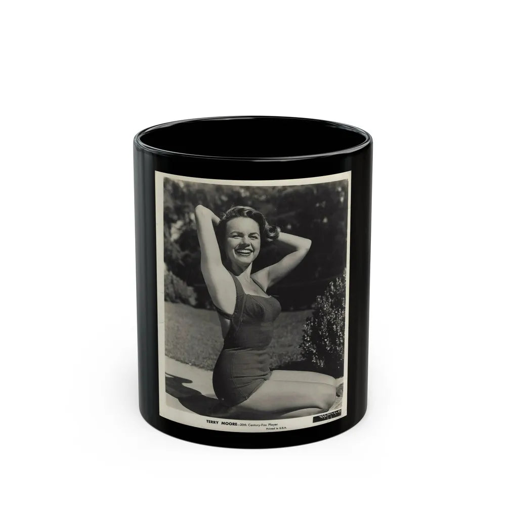 Terry Moore #686 (Vintage Female Icon) Black Coffee Mug-11oz-Go Mug Yourself
