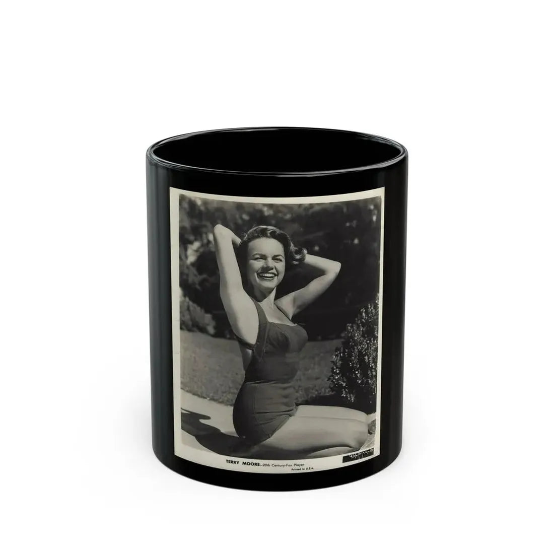 Terry Moore #686 (Vintage Female Icon) Black Coffee Mug 11oz - Go Mug Yourself