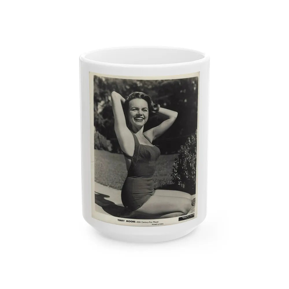 Terry Moore #686 (Vintage Female Icon) White Coffee Mug-15oz-Go Mug Yourself