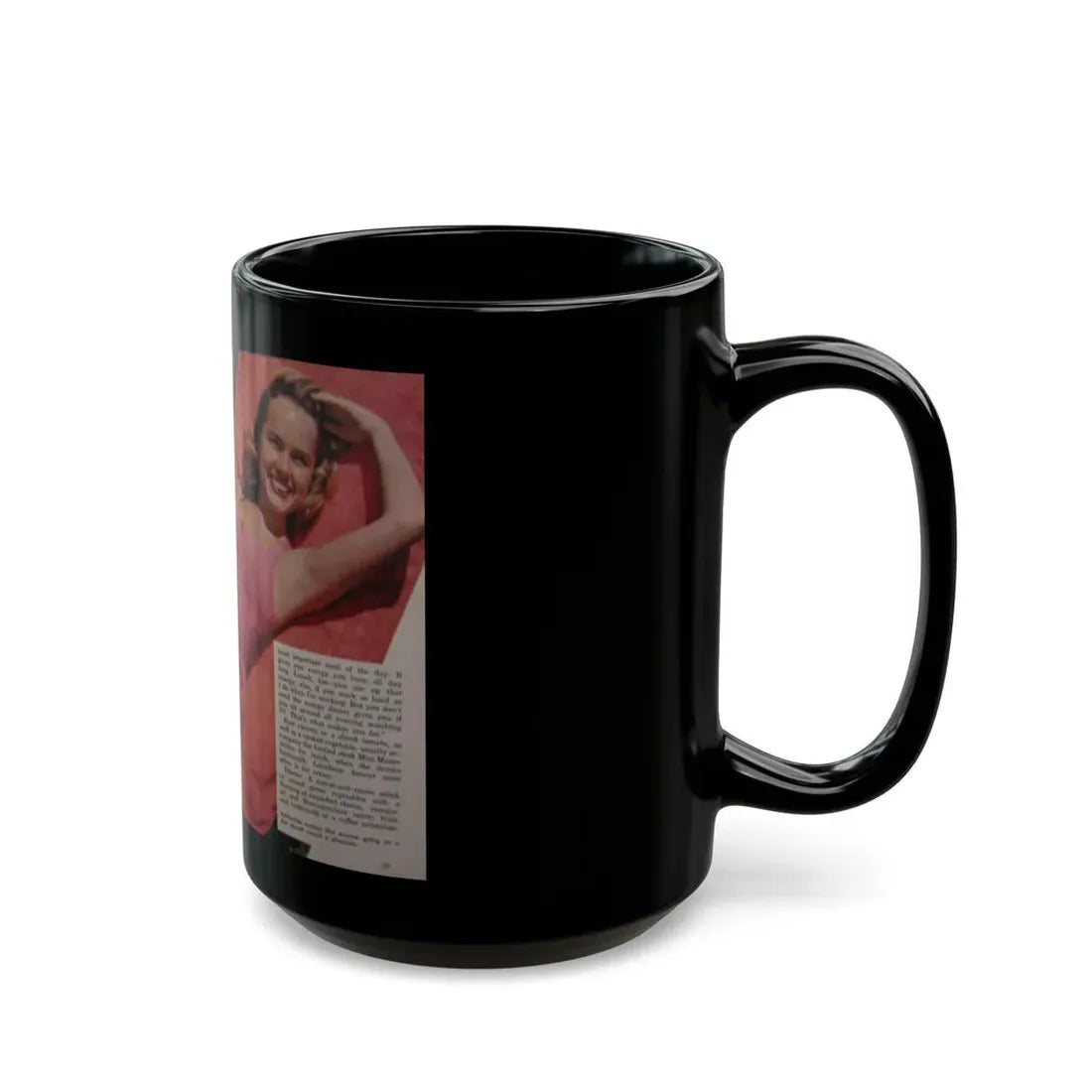 Terry Moore #687 (Vintage Female Icon) Black Coffee Mug - Go Mug Yourself