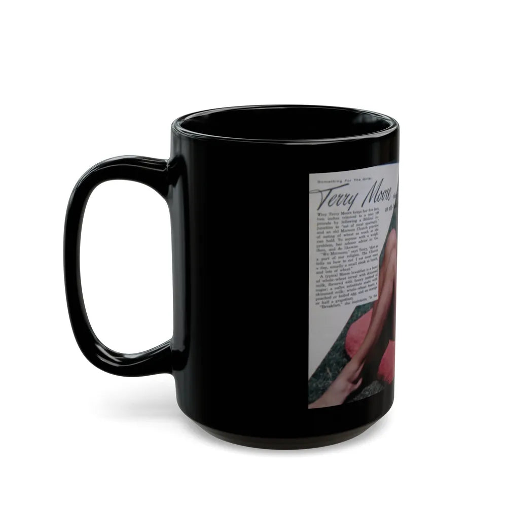 Terry Moore #687 (Vintage Female Icon) Black Coffee Mug-Go Mug Yourself