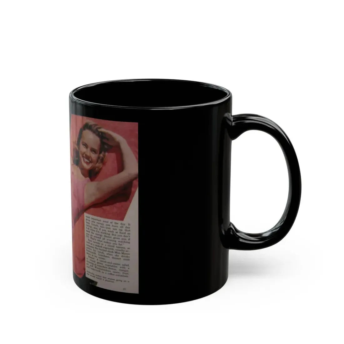 Terry Moore #687 (Vintage Female Icon) Black Coffee Mug - Go Mug Yourself