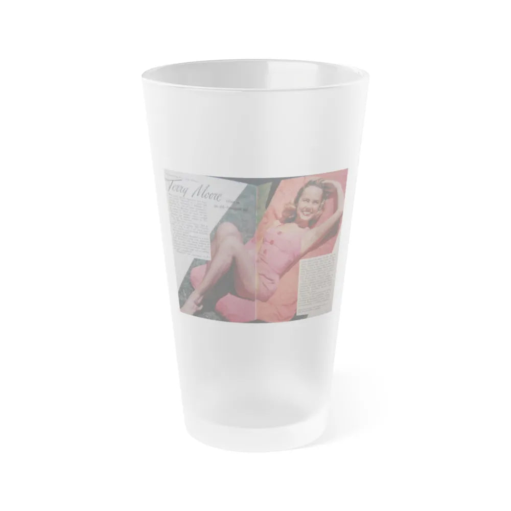Terry Moore #687 (Vintage Female Icon) Frosted Pint Glass 16oz-16oz-Frosted-Go Mug Yourself