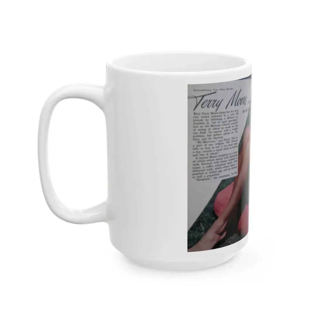 Terry Moore #687 (Vintage Female Icon) White Coffee Mug - Go Mug Yourself