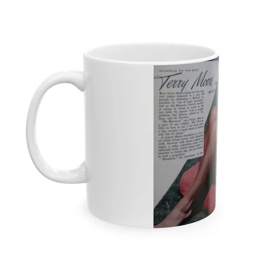 Terry Moore #687 (Vintage Female Icon) White Coffee Mug - Go Mug Yourself