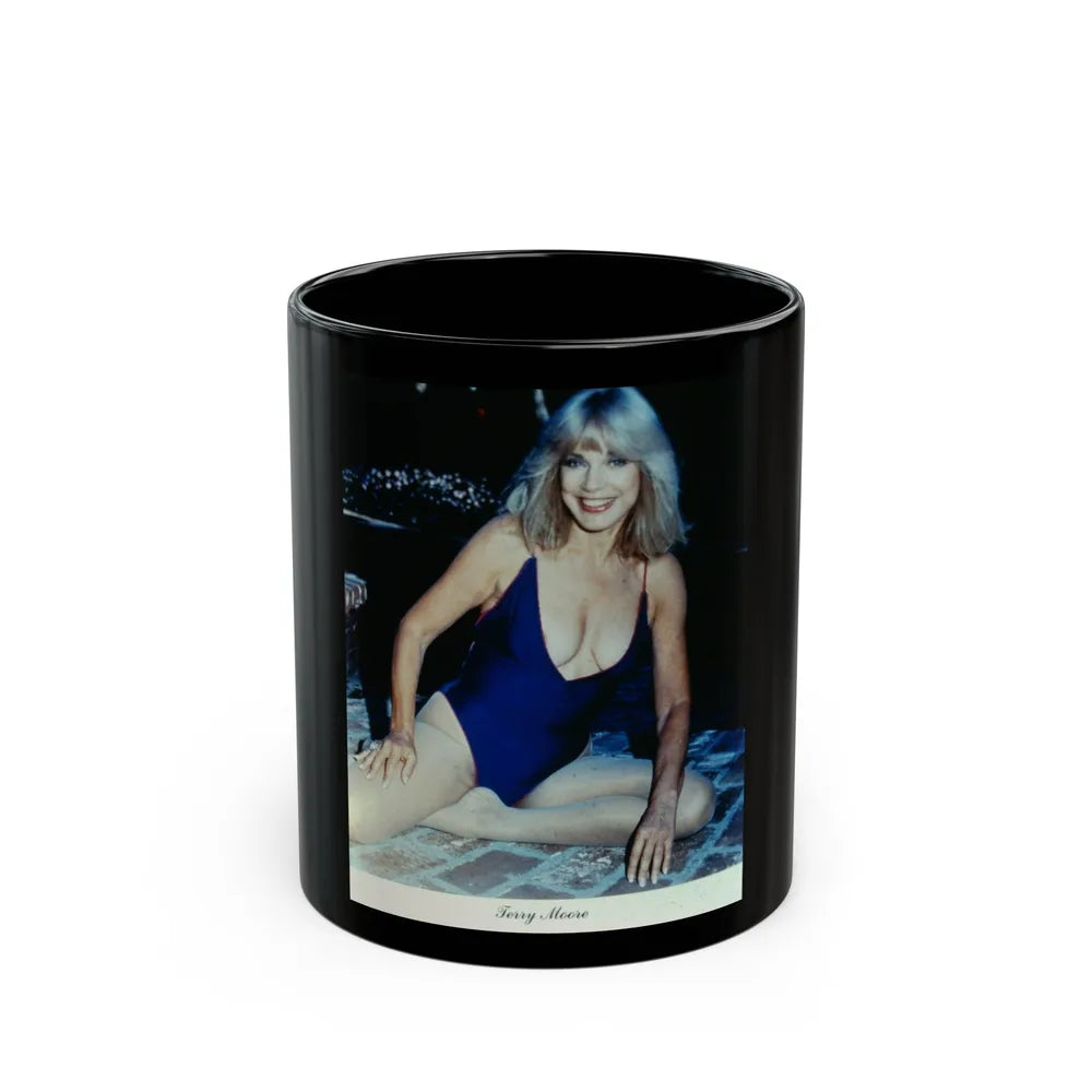 Terry Moore #688 (Vintage Female Icon) Black Coffee Mug-11oz-Go Mug Yourself