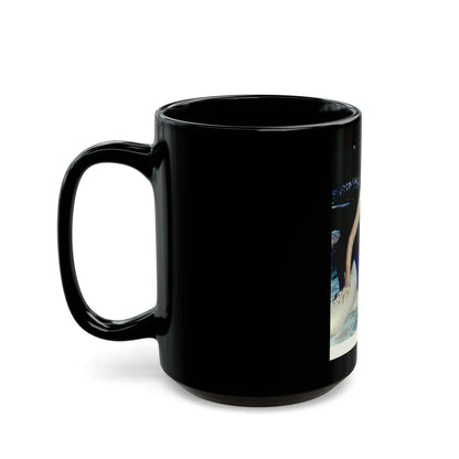 Terry Moore #688 (Vintage Female Icon) Black Coffee Mug-Go Mug Yourself