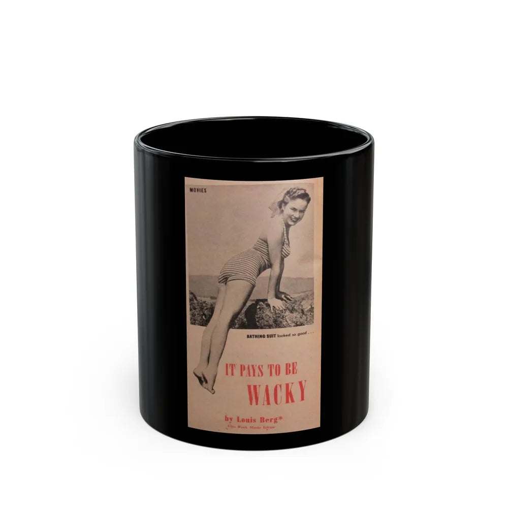 Terry Moore #691 (Vintage Female Icon) Black Coffee Mug-11oz-Go Mug Yourself