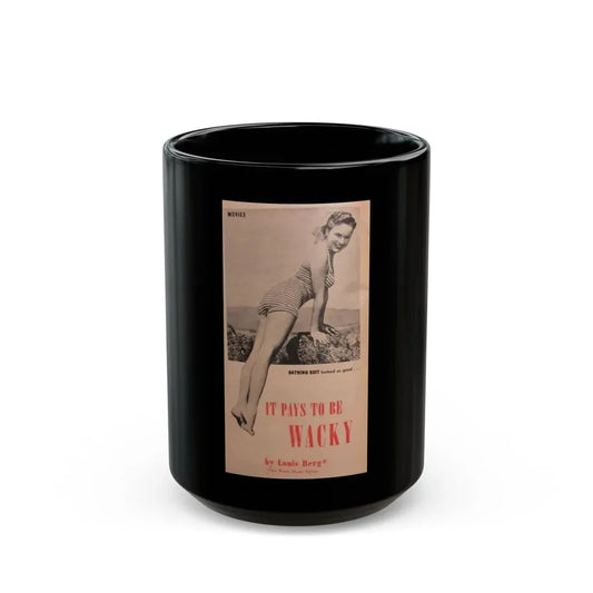 Terry Moore #691 (Vintage Female Icon) Black Coffee Mug 15oz - Go Mug Yourself