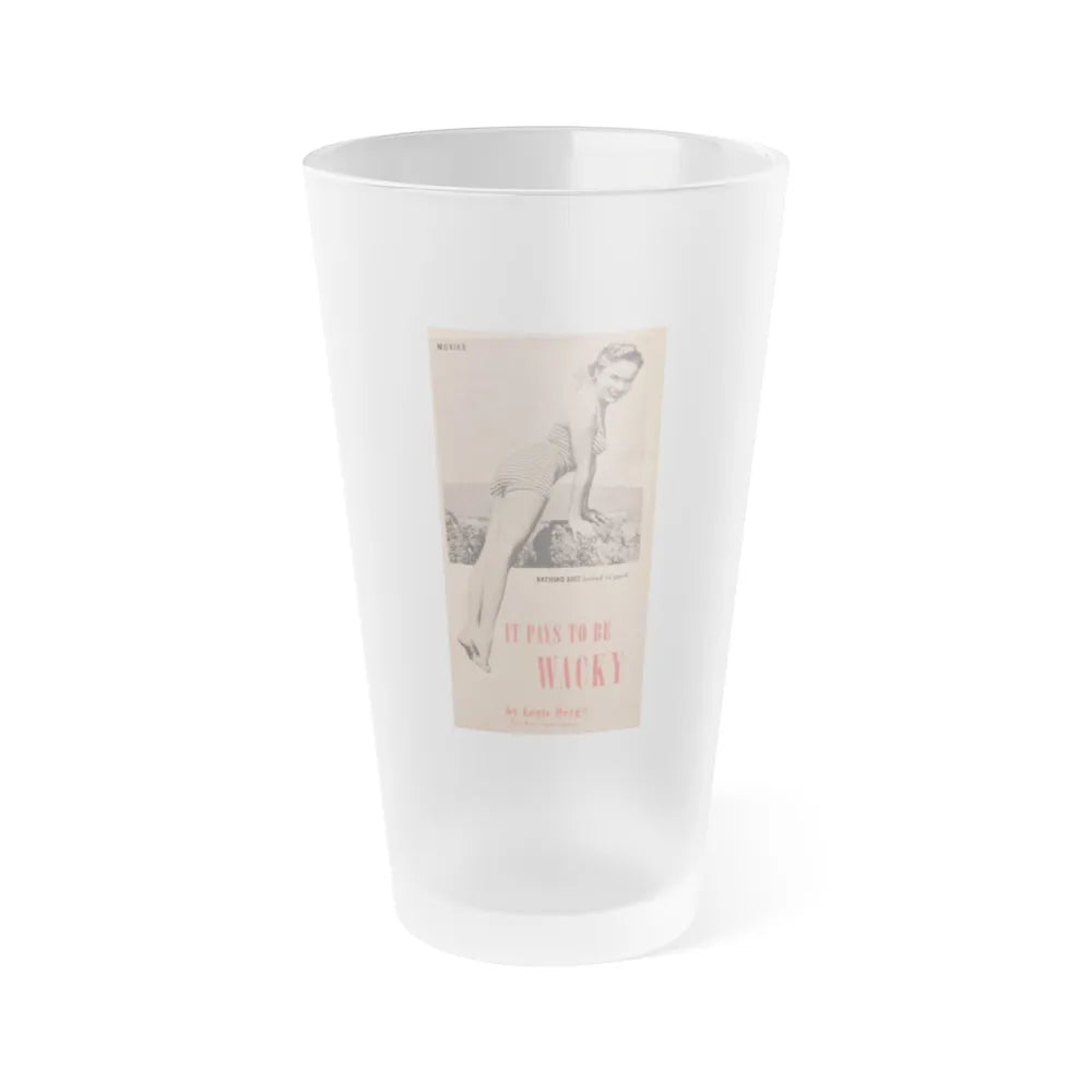Terry Moore #691 (Vintage Female Icon) Frosted Pint Glass 16oz-16oz-Frosted-Go Mug Yourself