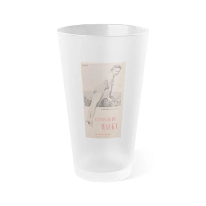Terry Moore #691 (Vintage Female Icon) Frosted Pint Glass 16oz-16oz-Frosted-Go Mug Yourself