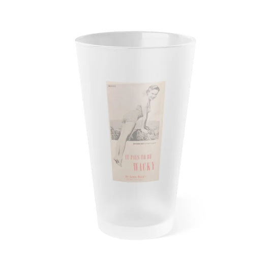 Terry Moore #691 (Vintage Female Icon) Frosted Pint Glass 16oz-16oz-Frosted-Go Mug Yourself