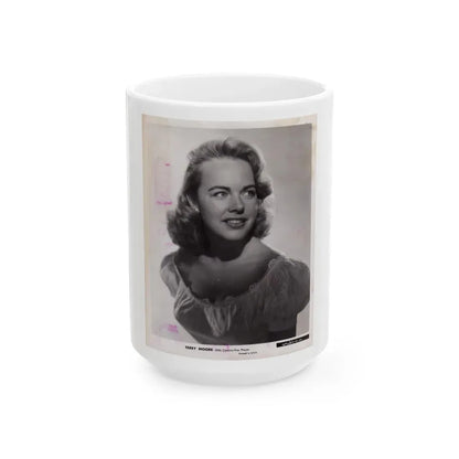 Terry Moore #692 (Vintage Female Icon) White Coffee Mug 15oz - Go Mug Yourself