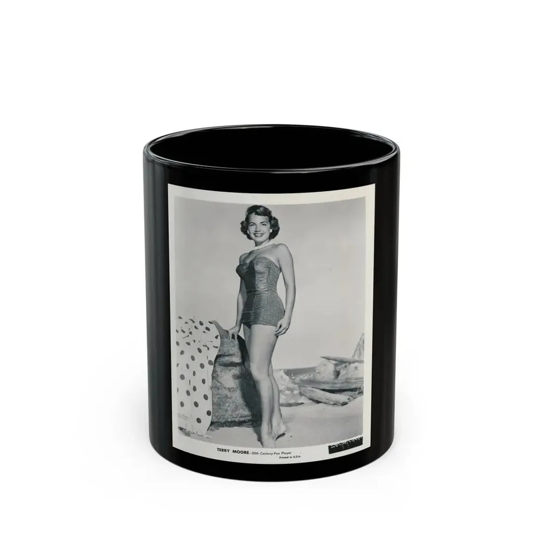 Terry Moore #693 (Vintage Female Icon) Black Coffee Mug 11oz - Go Mug Yourself