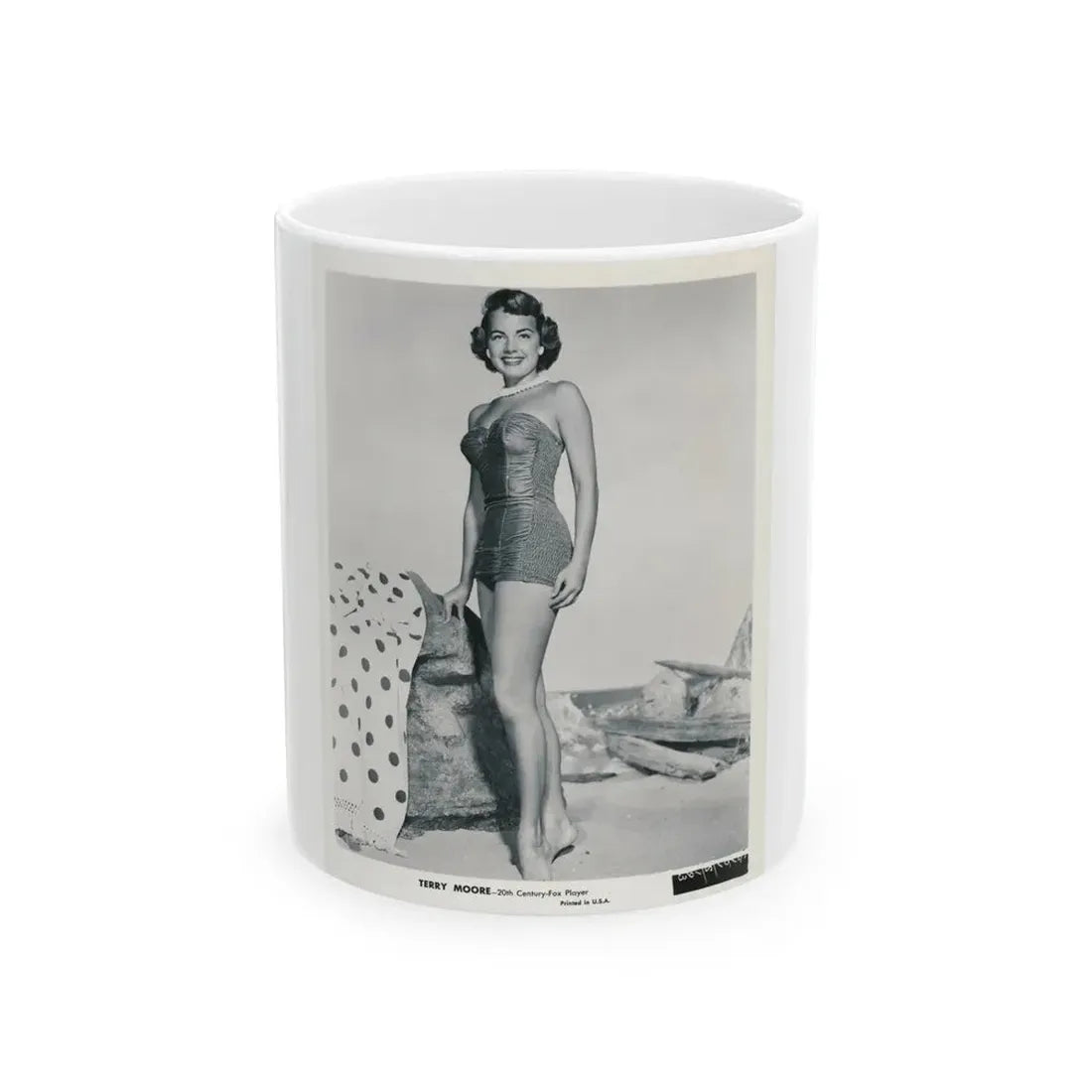 Terry Moore #693 (Vintage Female Icon) White Coffee Mug 11oz - Go Mug Yourself