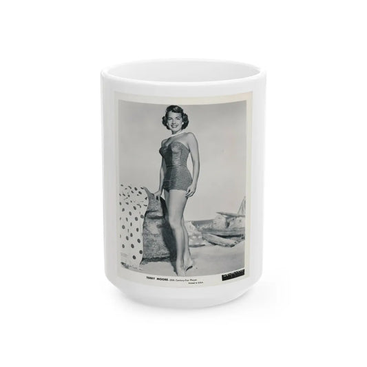 Terry Moore #693 (Vintage Female Icon) White Coffee Mug-15oz-Go Mug Yourself