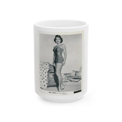 Terry Moore #693 (Vintage Female Icon) White Coffee Mug 15oz - Go Mug Yourself