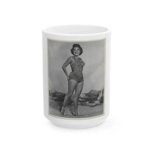 Terry Moore #694 (Vintage Female Icon) White Coffee Mug 15oz - Go Mug Yourself