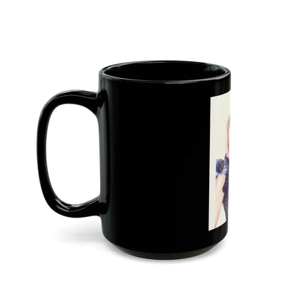 Terry Moore #697 (Vintage Female Icon) Black Coffee Mug-Go Mug Yourself