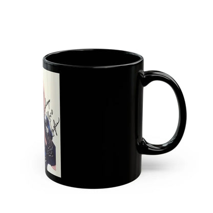 Terry Moore #697 (Vintage Female Icon) Black Coffee Mug-Go Mug Yourself