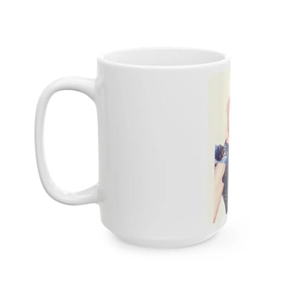 Terry Moore #697 (Vintage Female Icon) White Coffee Mug-Go Mug Yourself