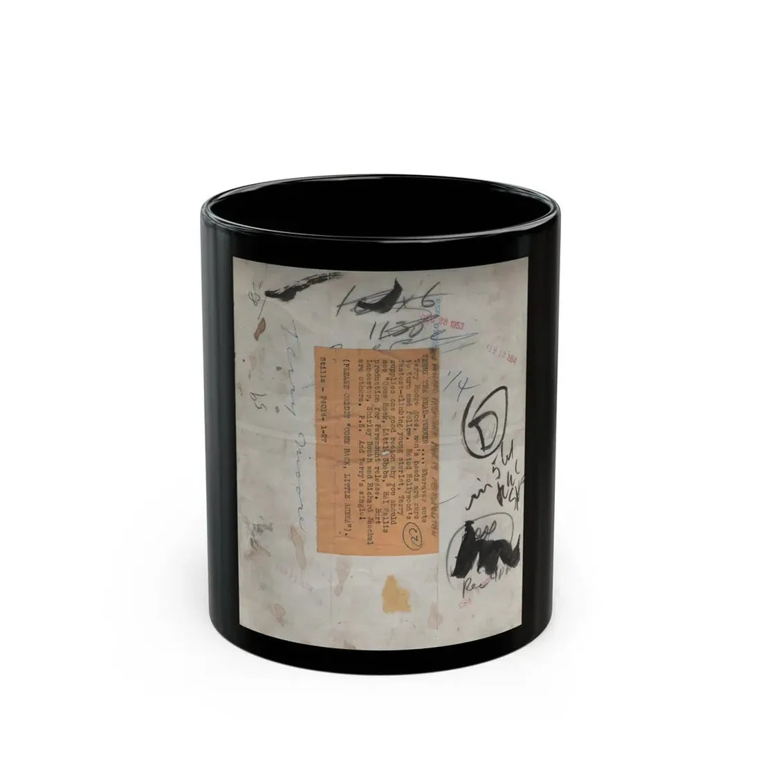 Terry Moore #702 - 1-Piece B&W Full Body Barefoot Swimsuit Cheesecake Vintage Photo from 12-28-531 (Vintage Female Icon) Black Coffee Mug 11oz - Go Mug Yourself