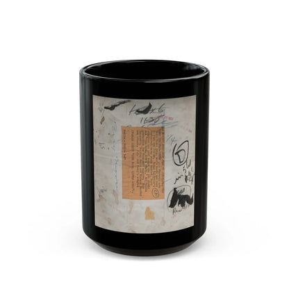 Terry Moore #702 - 1-Piece B&W Full Body Barefoot Swimsuit Cheesecake Vintage Photo from 12-28-531 (Vintage Female Icon) Black Coffee Mug-15oz-Go Mug Yourself