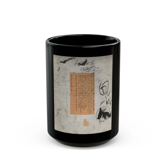 Terry Moore #702 - 1-Piece B&W Full Body Barefoot Swimsuit Cheesecake Vintage Photo from 12-28-531 (Vintage Female Icon) Black Coffee Mug-15oz-Go Mug Yourself
