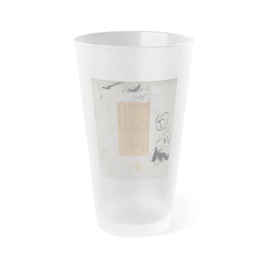 Terry Moore #702 - 1-Piece B&W Full Body Barefoot Swimsuit Cheesecake Vintage Photo from 12-28-531 (Vintage Female Icon) Frosted Pint Glass 16oz 16oz Frosted - Go Mug Yourself