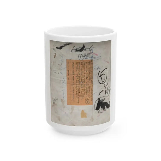 Terry Moore #702 - 1-Piece B&W Full Body Barefoot Swimsuit Cheesecake Vintage Photo from 12-28-531 (Vintage Female Icon) White Coffee Mug 15oz - Go Mug Yourself