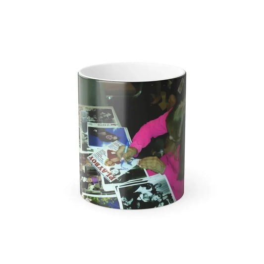 Terry Moore #703 - 8x10 1-Piece Swimsuit B&W Cheesecake Vintage Pin-Up Photo from Early 50's Autograph C.O.A. of signing another item at that signing (Vintage Female Icon) Color Changing Mug 11oz Default Title - Go Mug Yourself