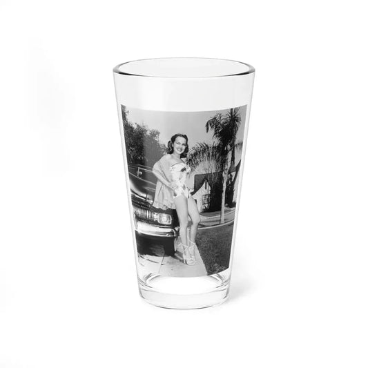 Terry Moore #703 - 8x10 1-Piece Swimsuit B&W Cheesecake Vintage Pin-Up Photo from Early 50's (Vintage Female Icon) Pint Glass 16oz 16oz - Go Mug Yourself