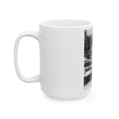 Terry Moore #703 - 8x10 1-Piece Swimsuit B&W Cheesecake Vintage Pin-Up Photo from Early 50's (Vintage Female Icon) White Coffee Mug - Go Mug Yourself