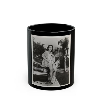 Terry Moore #703 - 8x10 1-Piece Swimsuit B&W Cheesecake Vintage Pin-Up Photo from Early 50's1 (Vintage Female Icon) Black Coffee Mug 11oz - Go Mug Yourself