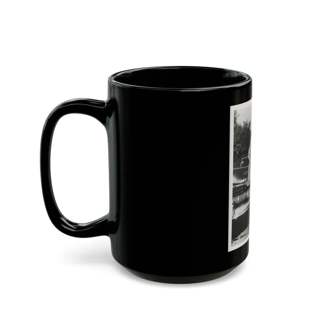 Terry Moore #703 - 8x10 1-Piece Swimsuit B&W Cheesecake Vintage Pin-Up Photo from Early 50's1 (Vintage Female Icon) Black Coffee Mug - Go Mug Yourself