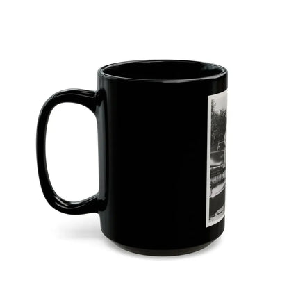 Terry Moore #703 - 8x10 1-Piece Swimsuit B&W Cheesecake Vintage Pin-Up Photo from Early 50's1 (Vintage Female Icon) Black Coffee Mug - Go Mug Yourself