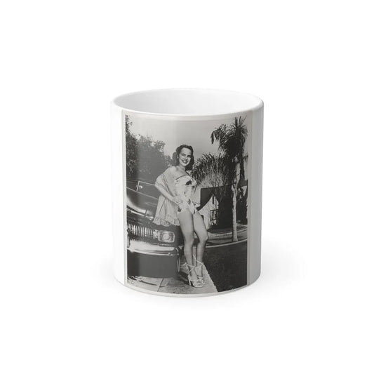 Terry Moore #703 - 8x10 1-Piece Swimsuit B&W Cheesecake Vintage Pin-Up Photo from Early 50's1 (Vintage Female Icon) Color Changing Mug 11oz Default Title 11oz - Go Mug Yourself
