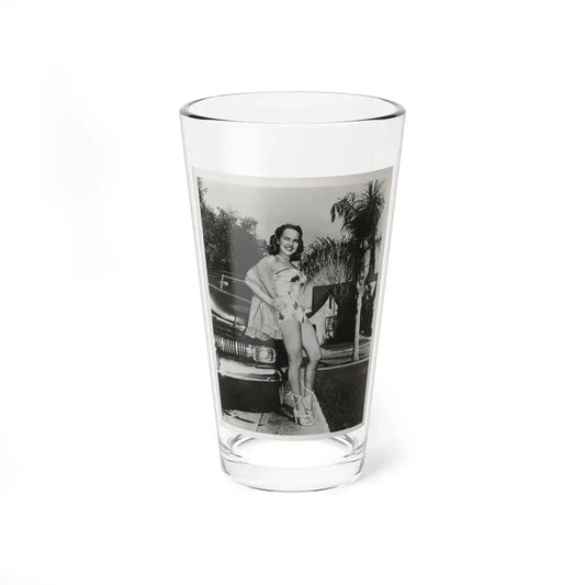 Terry Moore #703 - 8x10 1-Piece Swimsuit B&W Cheesecake Vintage Pin-Up Photo from Early 50's1 (Vintage Female Icon) Pint Glass 16oz 16oz - Go Mug Yourself