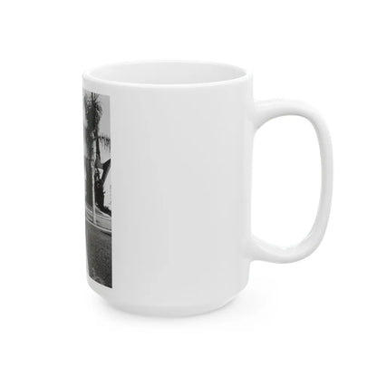 Terry Moore #703 - 8x10 1-Piece Swimsuit B&W Cheesecake Vintage Pin-Up Photo from Early 50's (Vintage Female Icon) White Coffee Mug-Go Mug Yourself